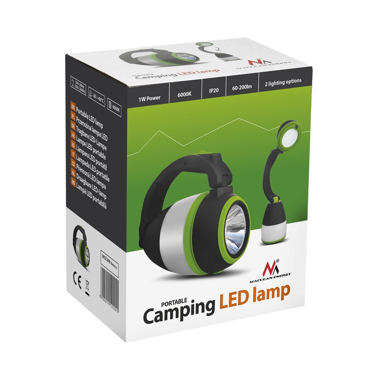 LED svetilka 3v1: kamp, namizna, powerbank MCE298 6