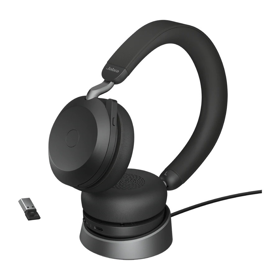 Brezžične slušalke Jabra Evolve2 75 UC Stereo s stojalom 3