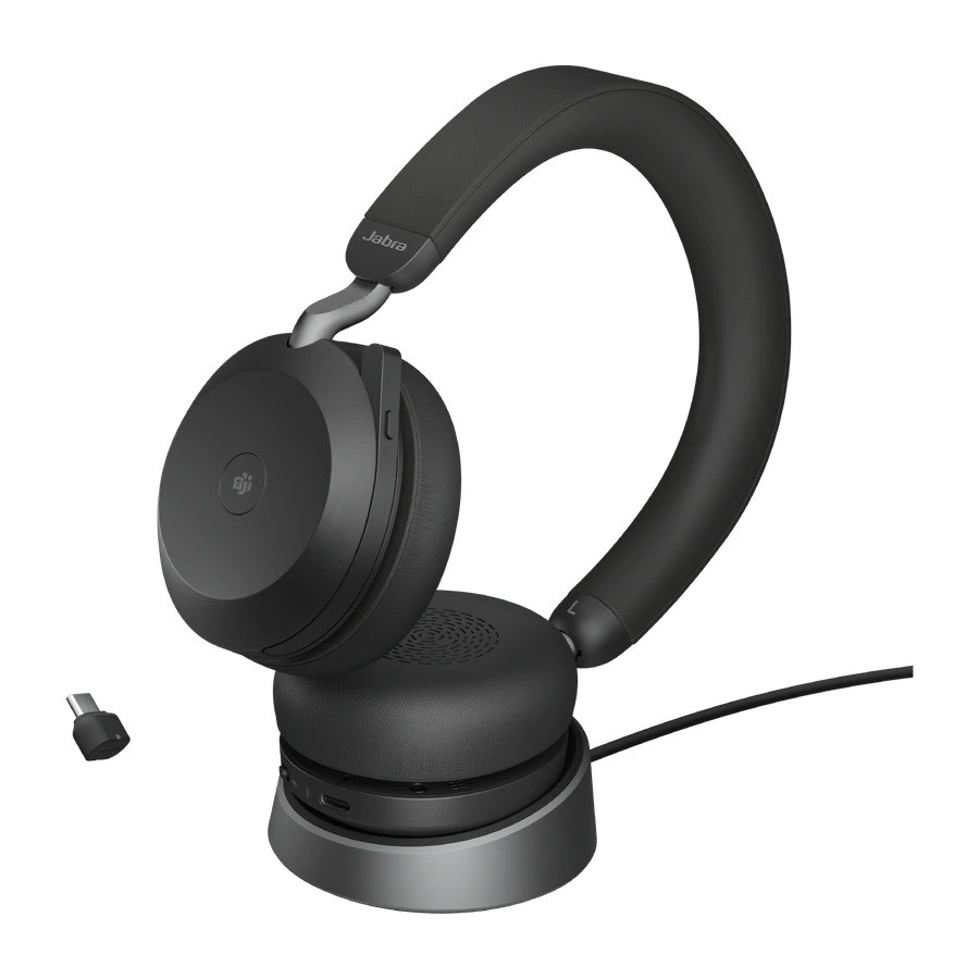 Brezžične slušalke Jabra Evolve2 75 MS Stereo s stojalom 4