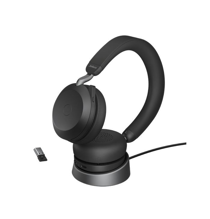 Brezžične slušalke Jabra Evolve2 75 MS Stereo s stojalom