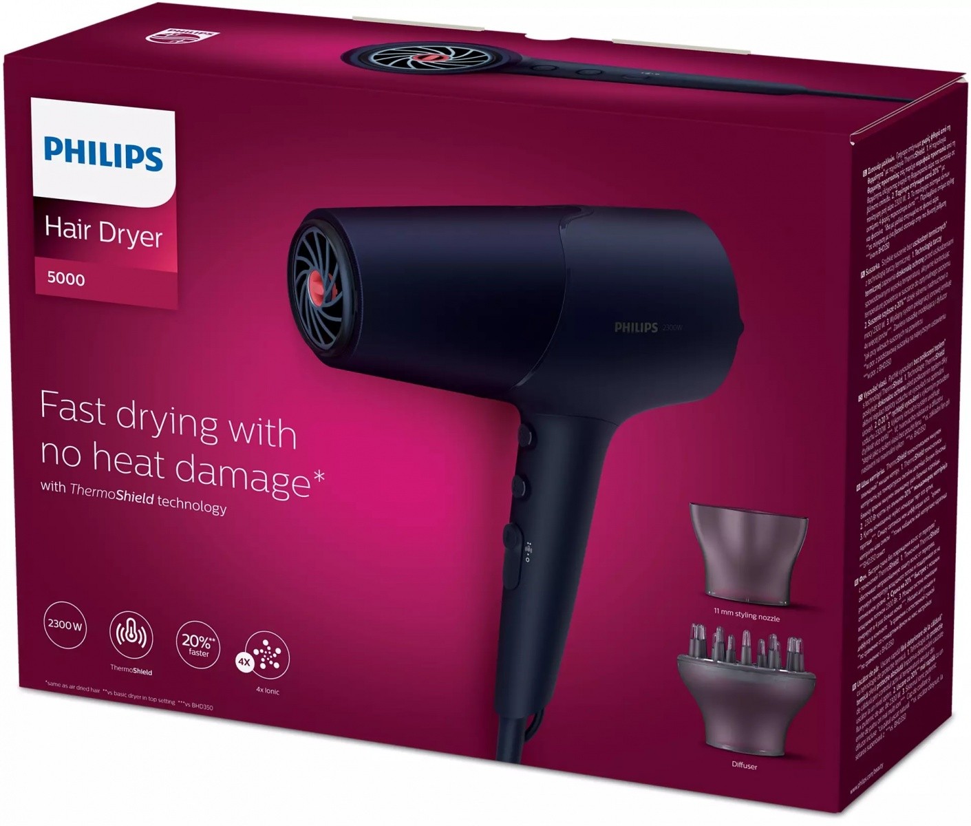 Sušilnik las s tehnologijo ThermoShield 2300W BHD510/00 4