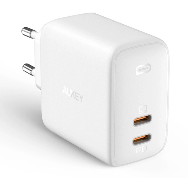 Omrežni polnilnik Omnia GaN PA-B4 65W, 2x USB-C, PD 3.0