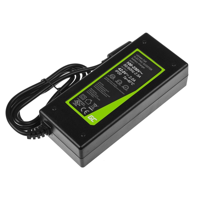 Polnilnik Green Cell za Xiaomi Mijia M365 / Segway Ninebot, 42V 2A 2