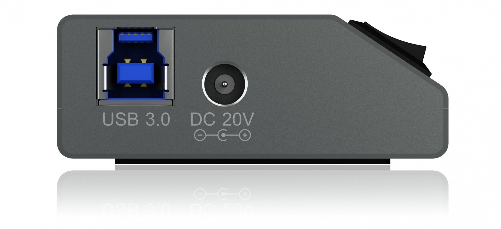 IcyBox IB-HUB1701-C3 USB hub, 7x USB-A, stikalo na port 6