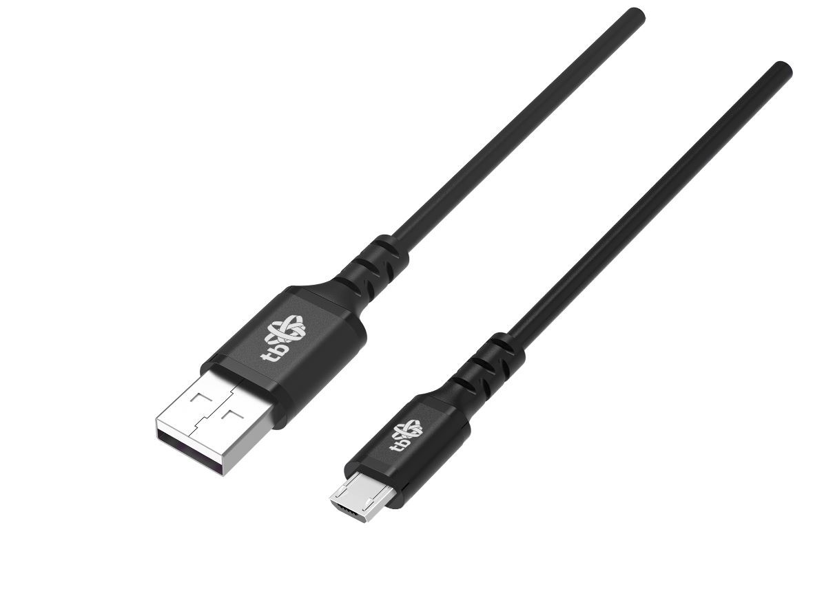 Silikonski USB-Micro USB kabel 2m, Quick Charge, črn