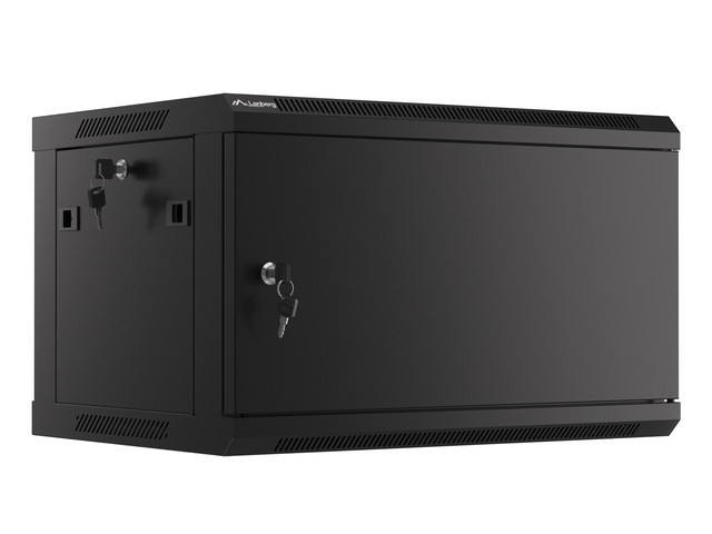 Lanberg viseča omara 19" 6U 600x450mm, črna