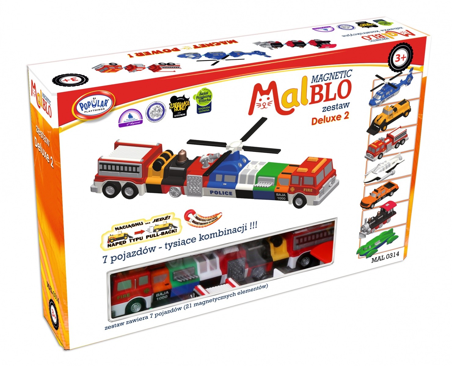 Malblo magnetski set vozil Deluxe 2