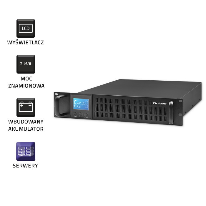UPS napajalnik RACK 2kVA | 1600W | LCD 4