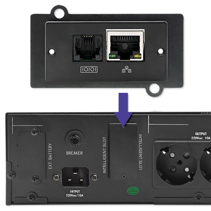 UPS napajalnik RACK 2kVA | 1600W | LCD 7