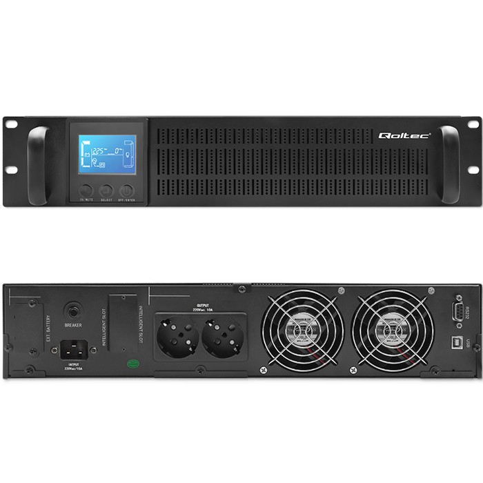 UPS napajalnik RACK 2kVA | 1600W | LCD 8