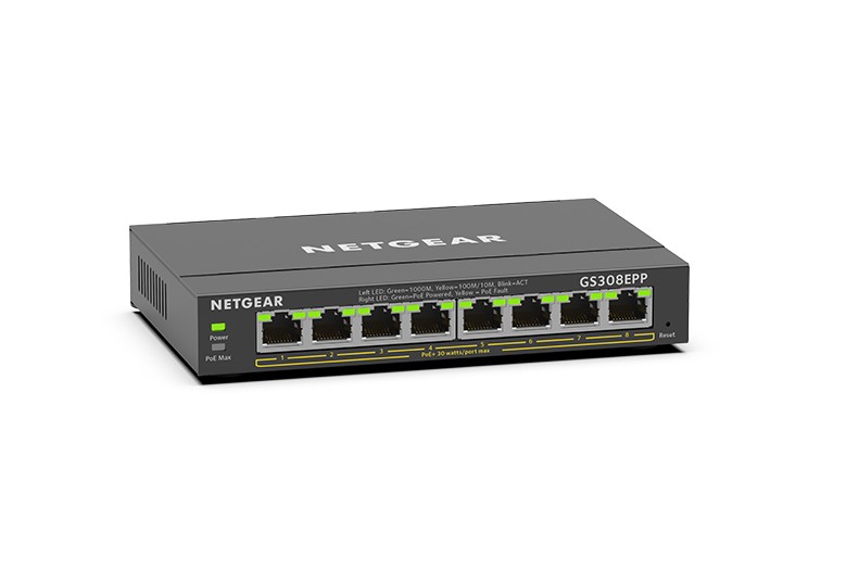 Netgear GS308EPP stikalo, 8x GE, PoE+ 4