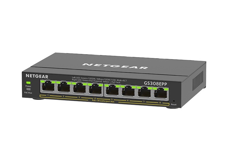 Netgear GS308EPP stikalo, 8x GE, PoE+ 5