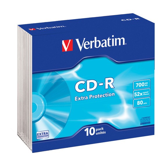 CD-R 700MB, 52x hitrost, 10 kosov, SL DLP