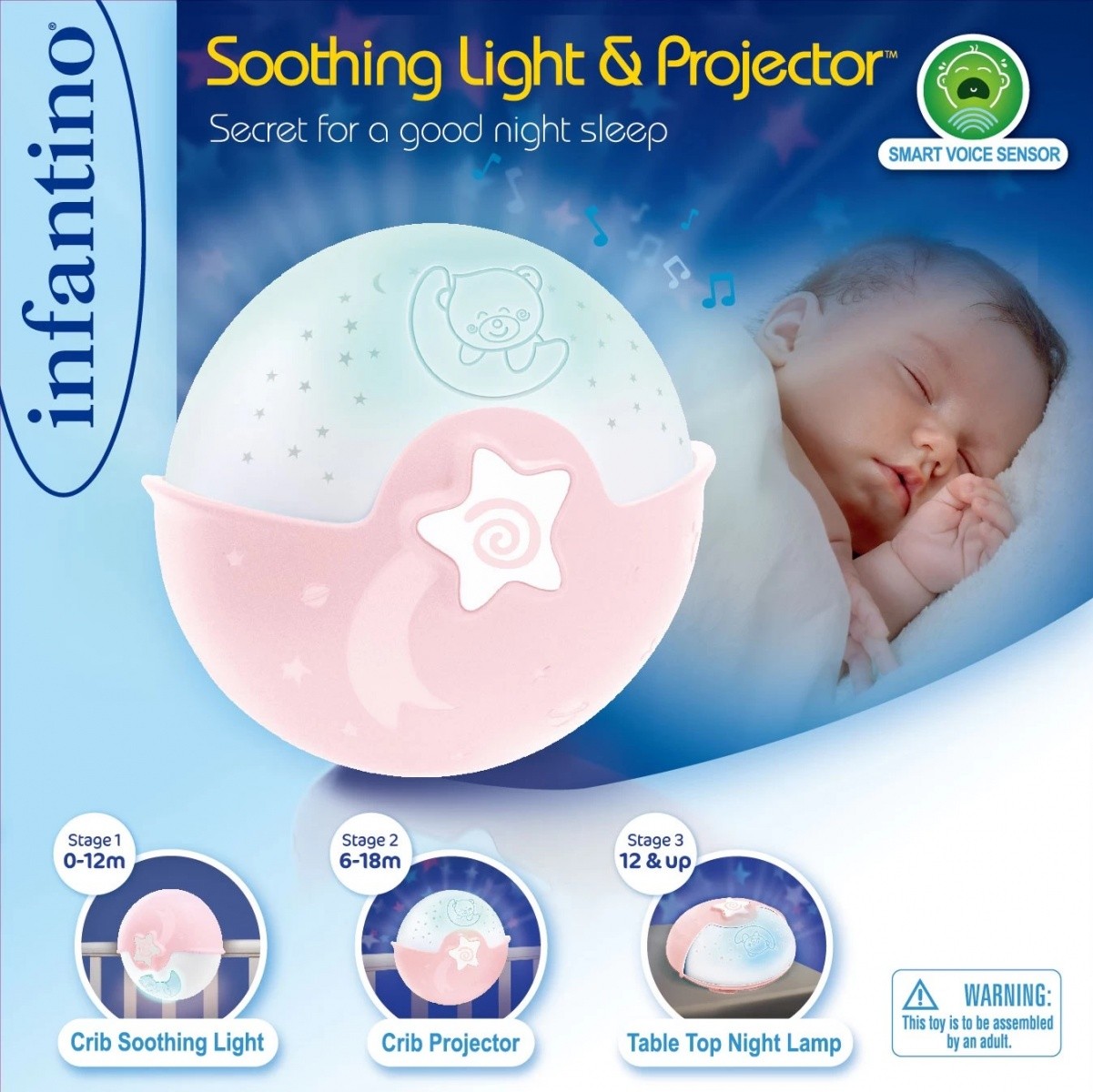Projektor 2v1 Infantino, roza 3