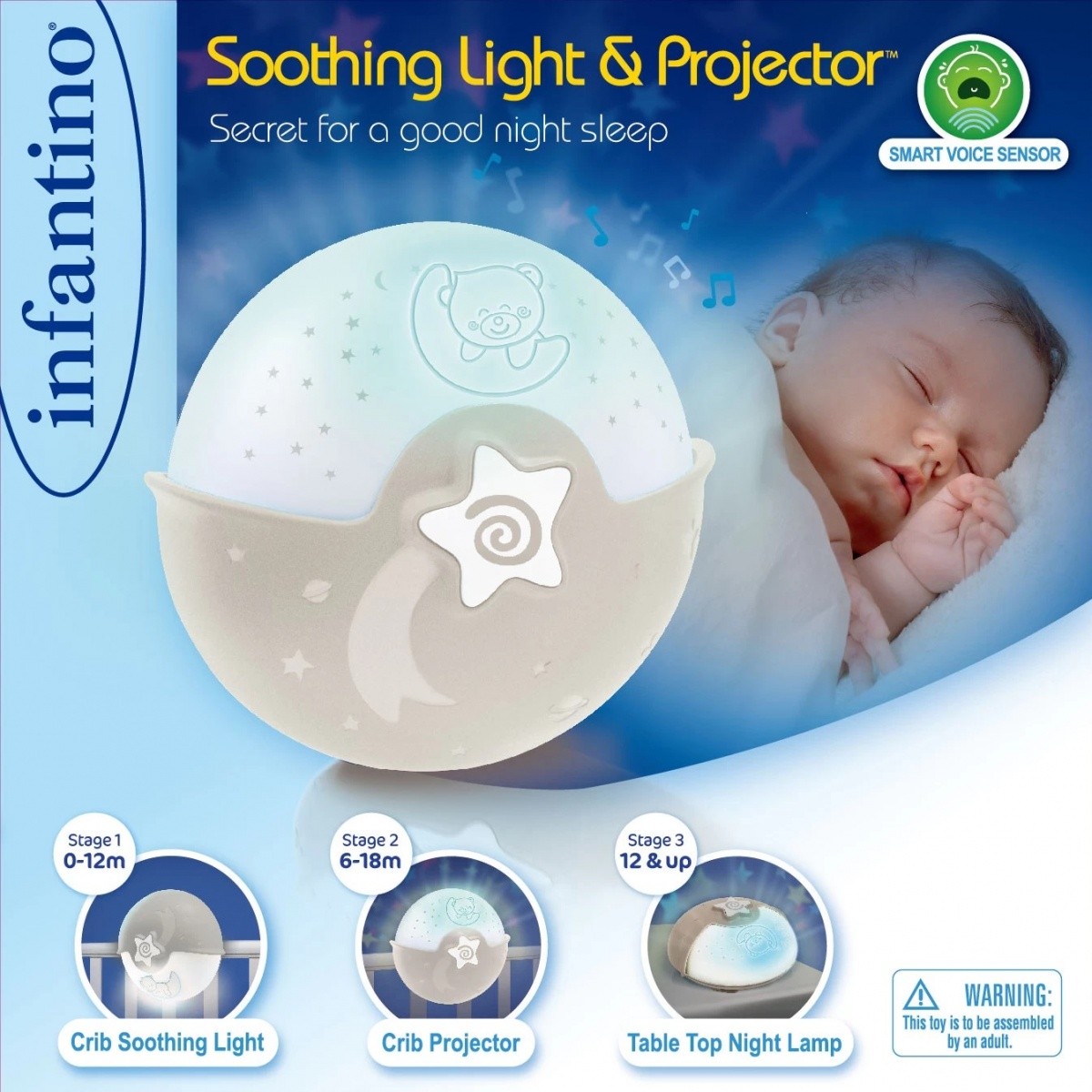 Projektor 2v1 Infantino, bež 2