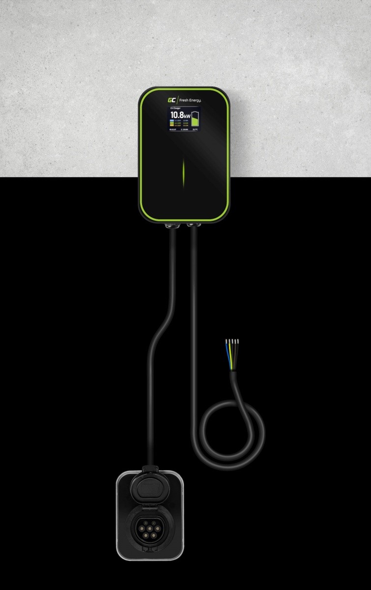 Stenska polnilnica EV Wallbox PowerBox 22kW - vtičnica Type 2, RFID