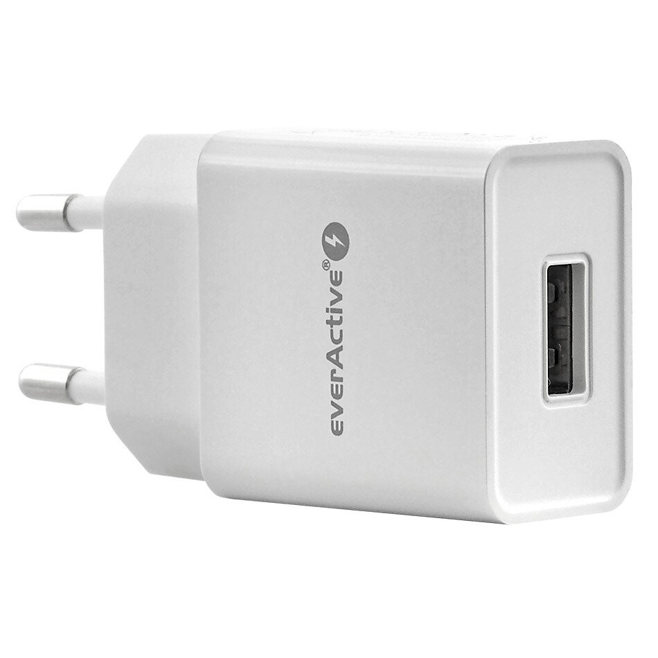 Omrežni polnilnik 1xUSB SC100 1A, bel