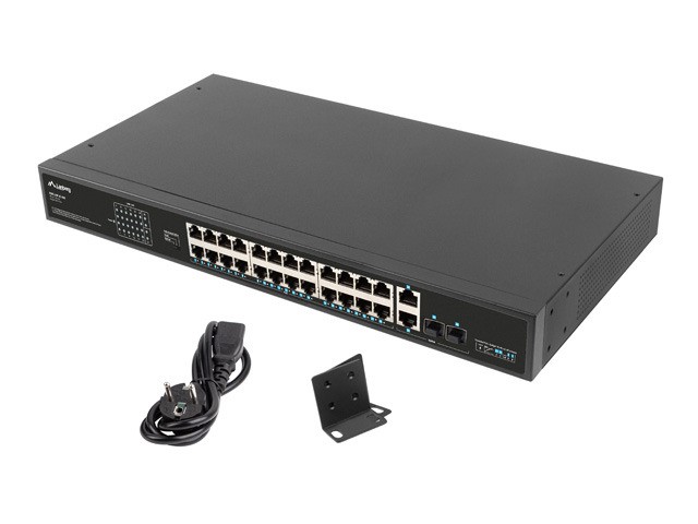 Lanberg 24-portni POE+ mrežni stikalnik, 100Mb/s, RSFE-24P-2C-360 2