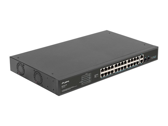 Lanberg 24-portni POE+ mrežni stikalnik, 100Mb/s, RSFE-24P-2C-360 3