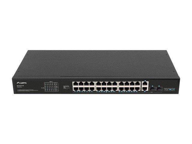 Lanberg 24-portni POE+ mrežni stikalnik, 100Mb/s, RSFE-24P-2C-360
