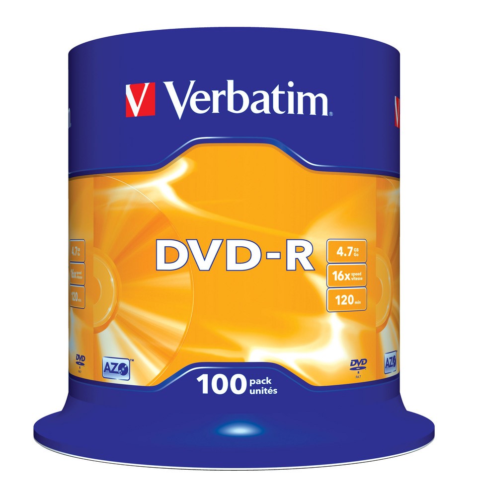 DVD-R 4.7GB, 16x, 100 kosov, CB