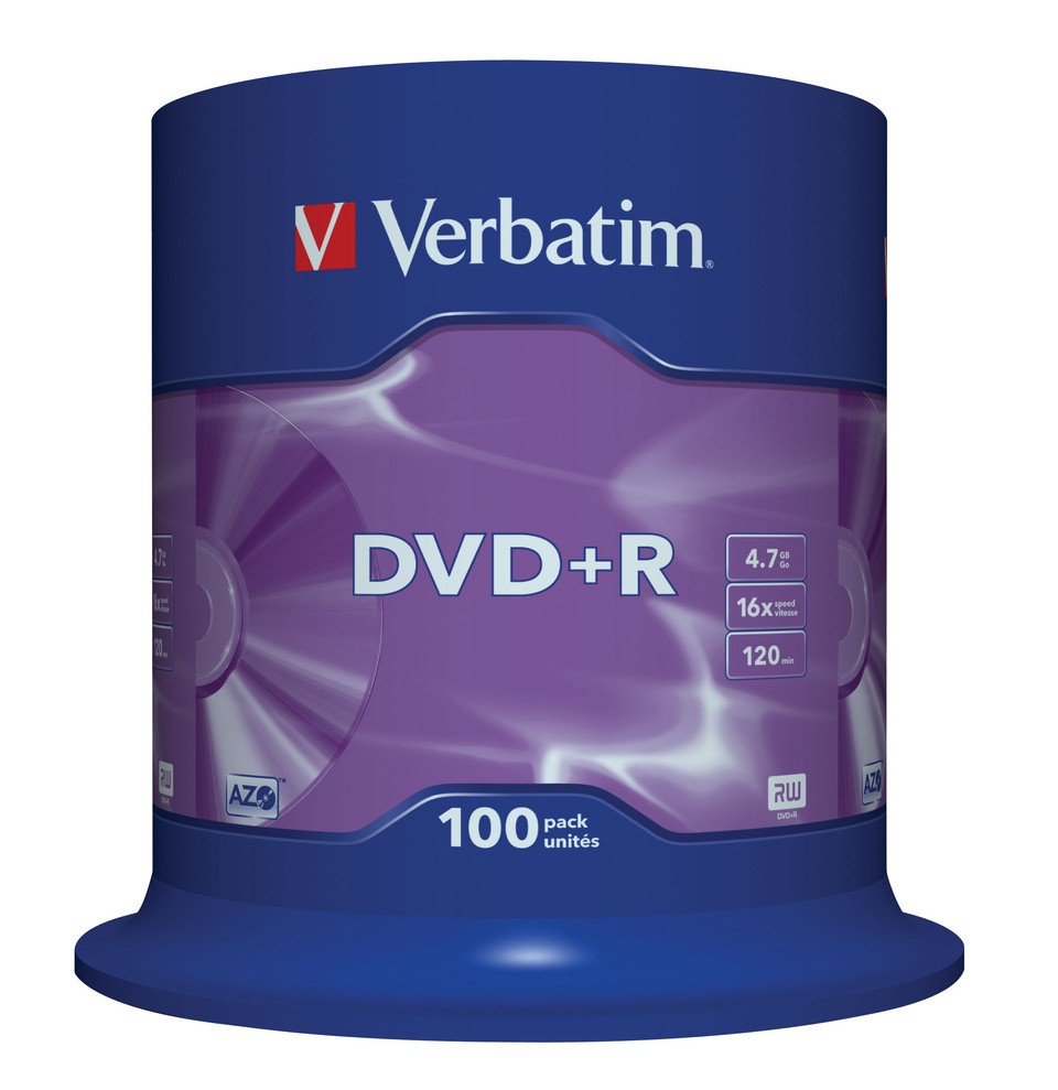 DVD+R ploščki, 16x, 4.7GB, 100 kosov