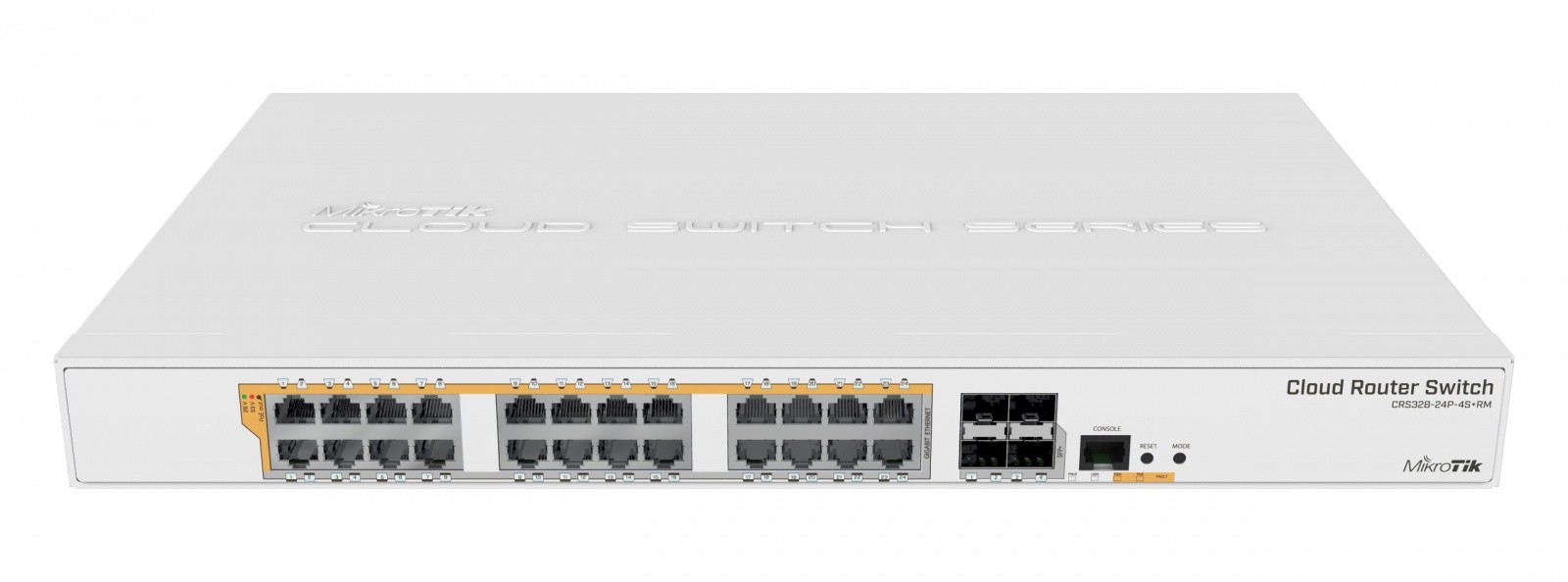 Preklopnik 24xGbE PoE 4xSFP+ CRS328-24P-4S+RM