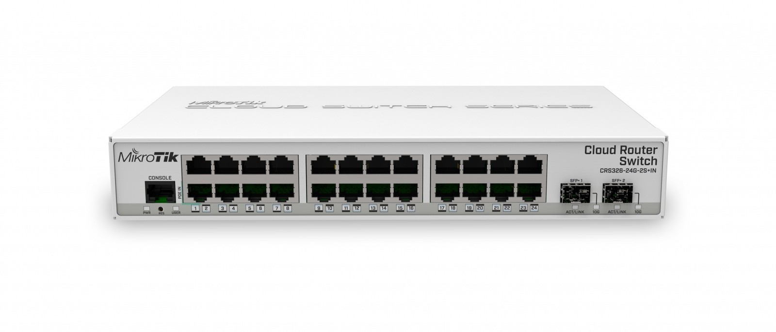 Stikalo 24xGbE + 2xSFP+ CRS326-24G-2S+IN