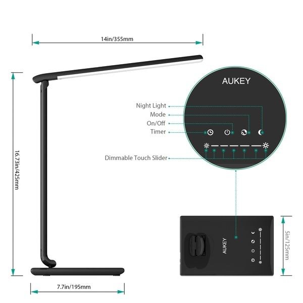 Namizna LED svetilka LT-T10, 12W, črna 2