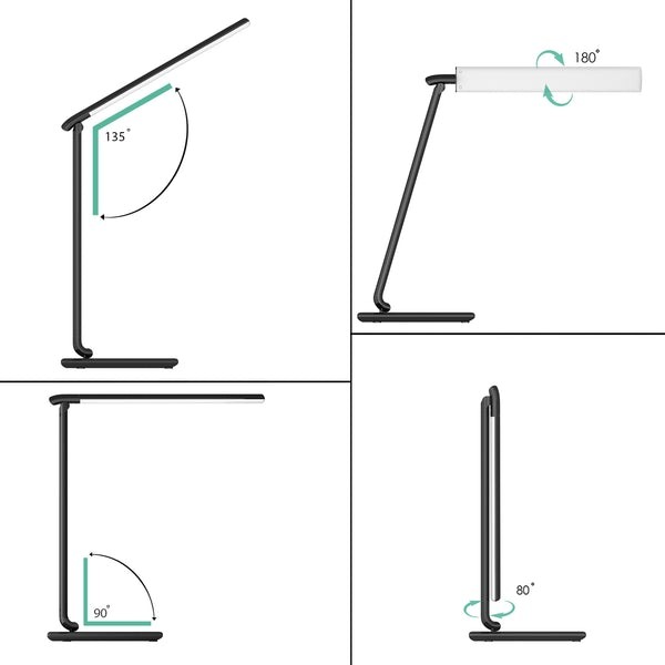 Namizna LED svetilka LT-T10, 12W, črna 3