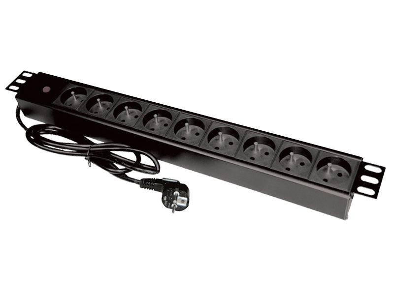 ALANTEC 19" napajalna letev 9x Schuko vtičnica