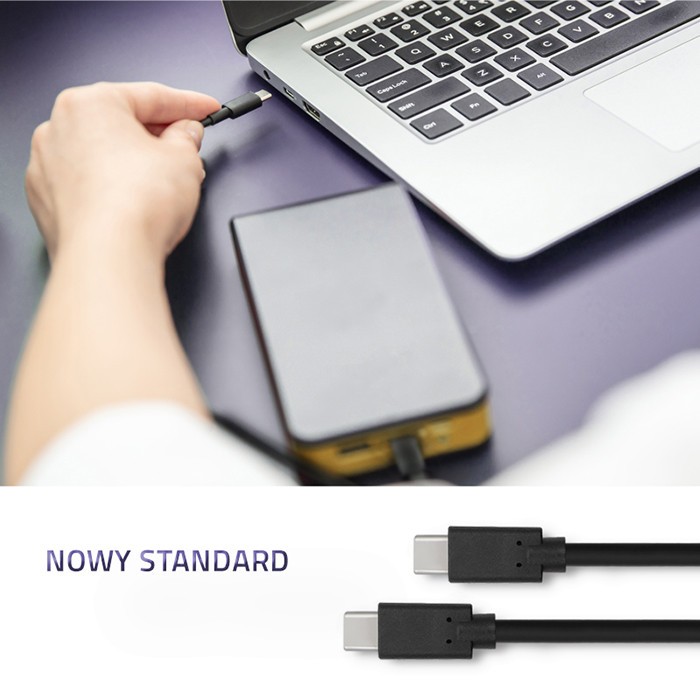 USB 3.1 tip C moški | USB 3.1 tip C moški kabel, 3m, črn 2