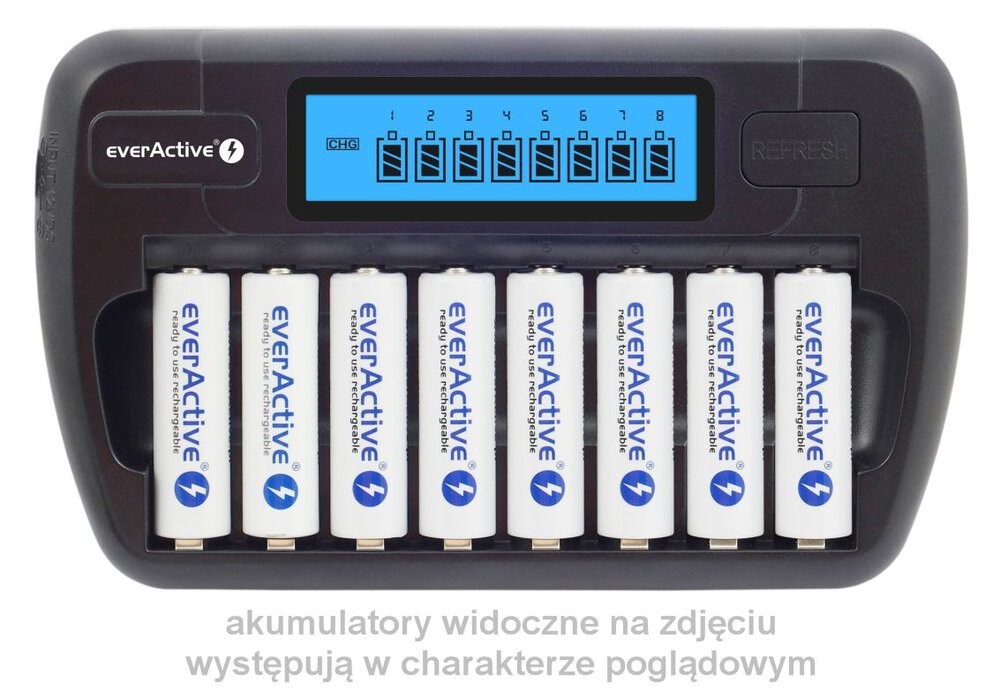 Polnilnik za 8x AA/AAA baterij NC-800