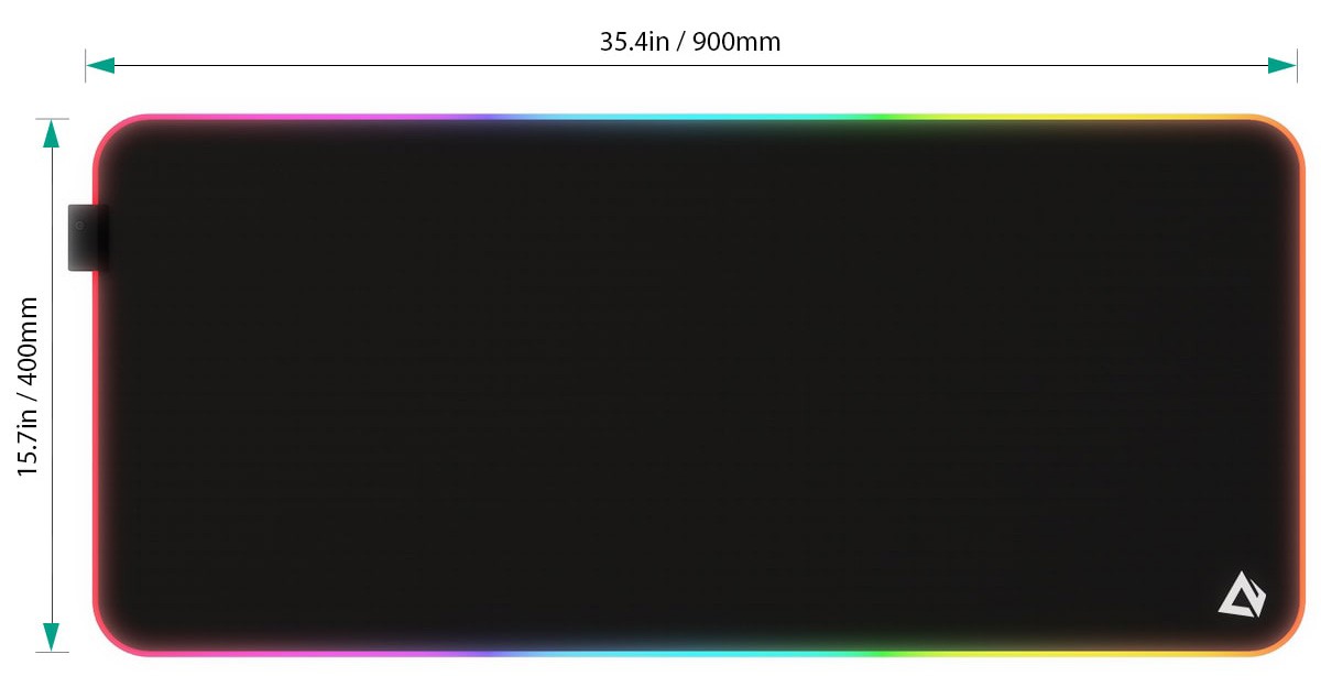 Gaming podloga za miško in tipkovnico XXL, KM-P7 RGB, 900x400mm 4