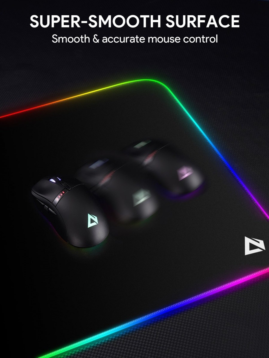 Gaming podloga za miško in tipkovnico XXL, KM-P7 RGB, 900x400mm 6