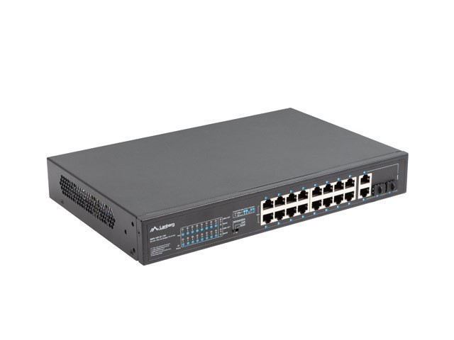 Neupravljani mrežni preklopnik (switch) 16-portni Gigabit PoE+/Combo, 19" Rack 3