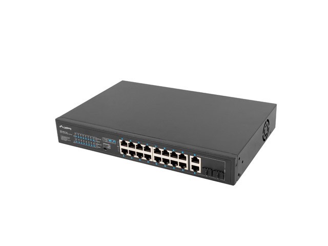 Neupravljani mrežni preklopnik (switch) 16-portni Gigabit PoE+/Combo, 19" Rack 4