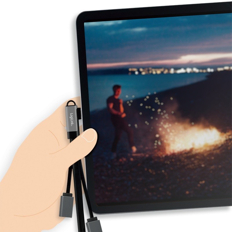 USB 3.2 hub s USB-C, 3x USB-A vhodi, 0.15m 4