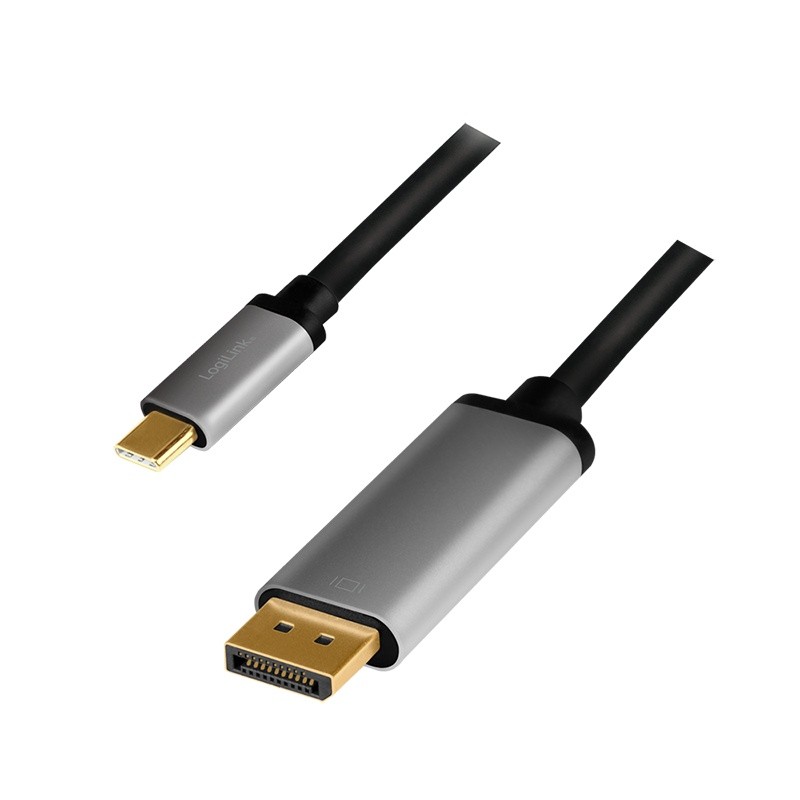 LogiLink USB-C na DisplayPort kabel, 4K 60Hz, aluminijast, 1.8m
