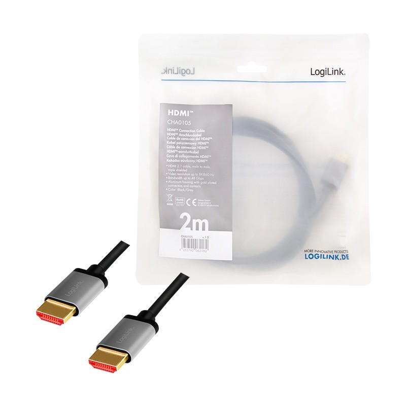 Kabel HDMI 2.1 8K/60Hz, aluminijast, 2m 5