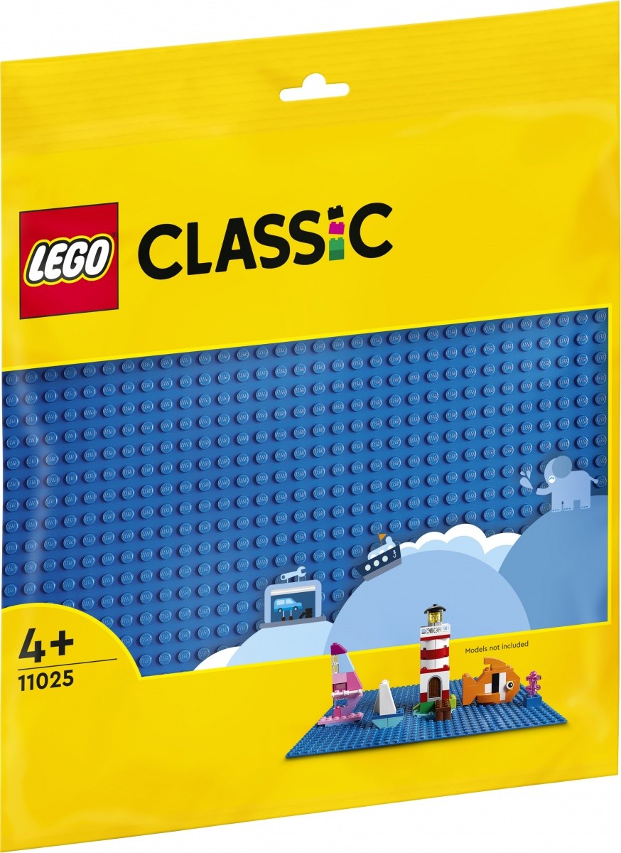 Gradbene kocke LEGO Classic Plošča 11025 Modra