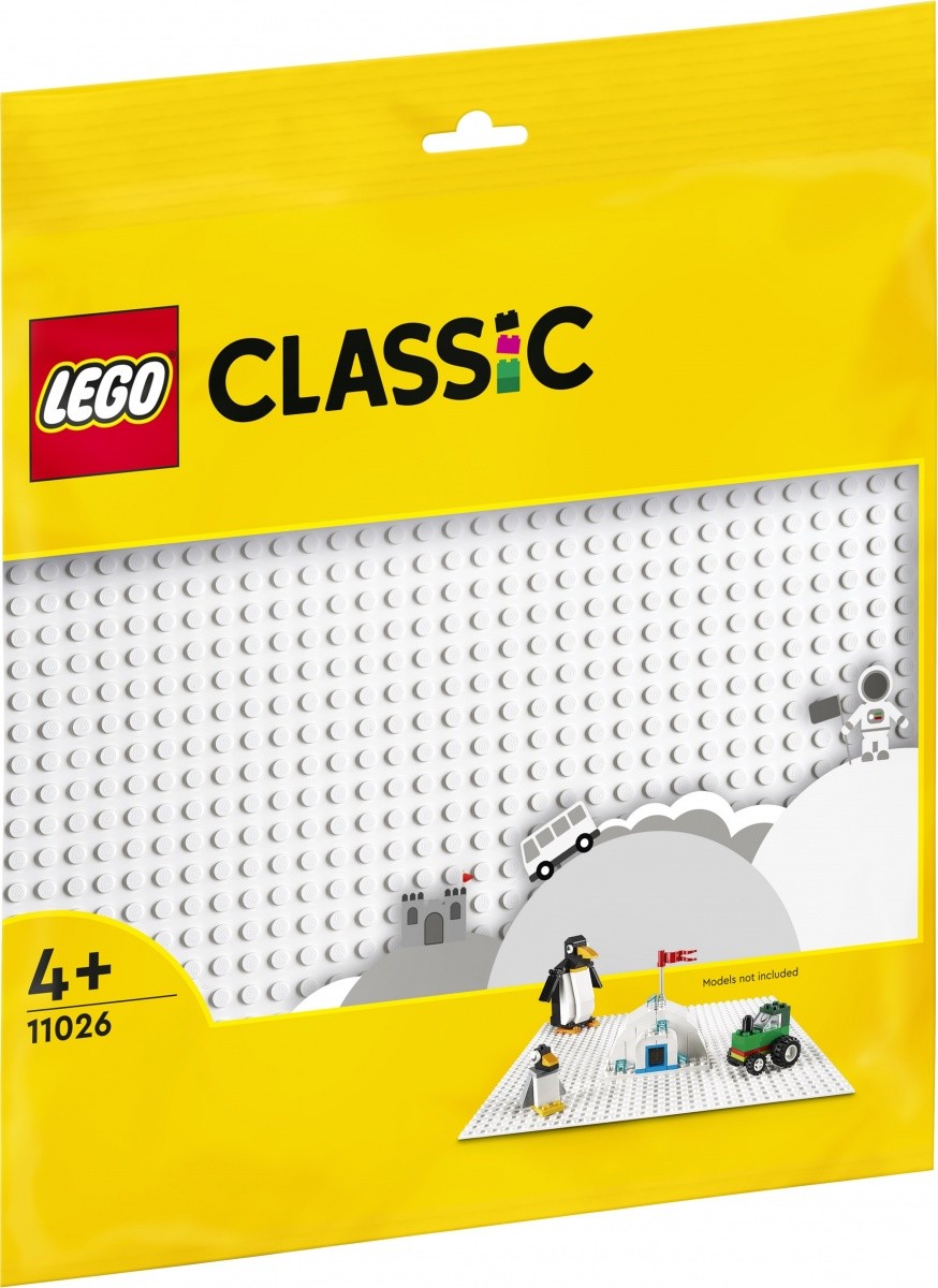 Gradbene kocke LEGO Classic Plošča 11026 Bela