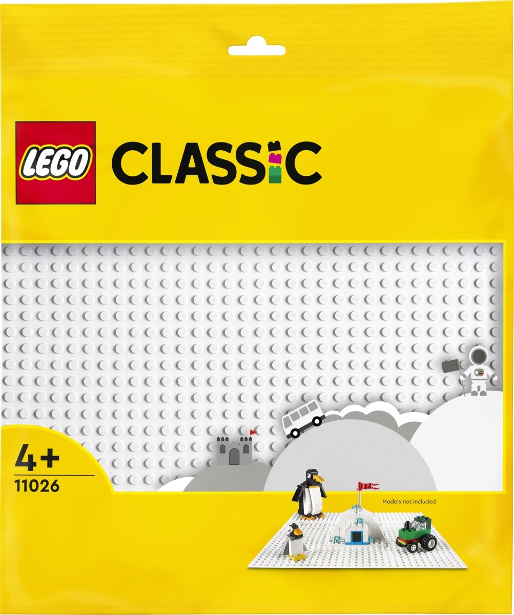 Gradbene kocke LEGO Classic Plošča 11026 Bela 2
