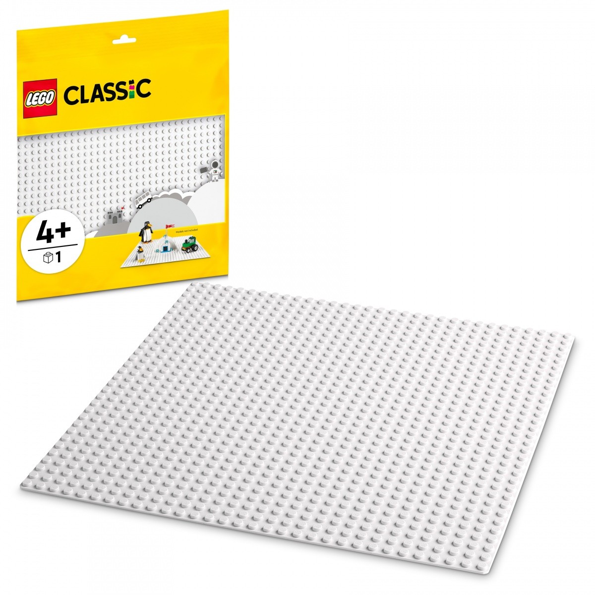 Gradbene kocke LEGO Classic Plošča 11026 Bela 4