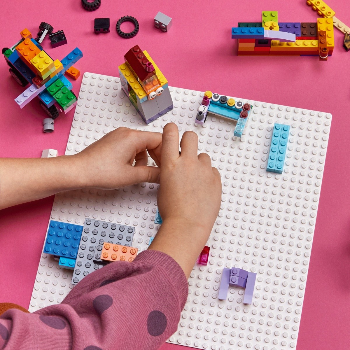 Gradbene kocke LEGO Classic Plošča 11026 Bela 5