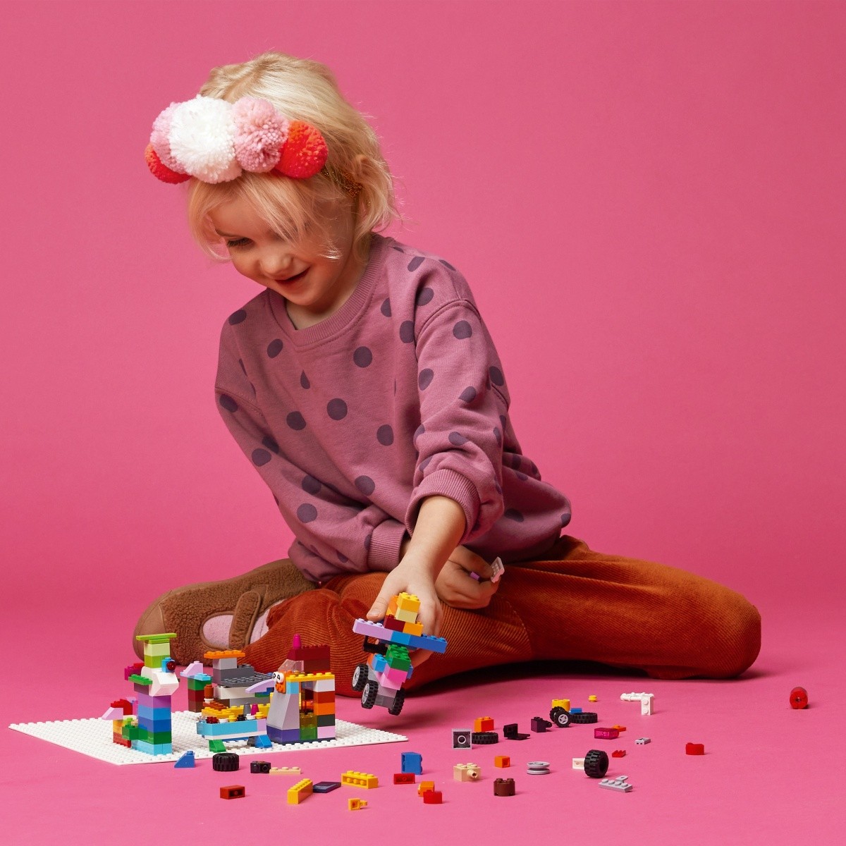 Gradbene kocke LEGO Classic Plošča 11026 Bela 6