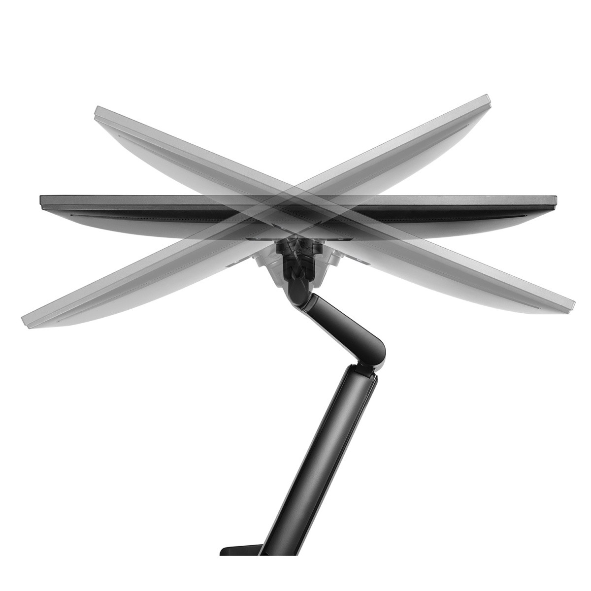 Stojalo za monitor Ergo Office ER-405B s plinsko vzmetjo, črno 7