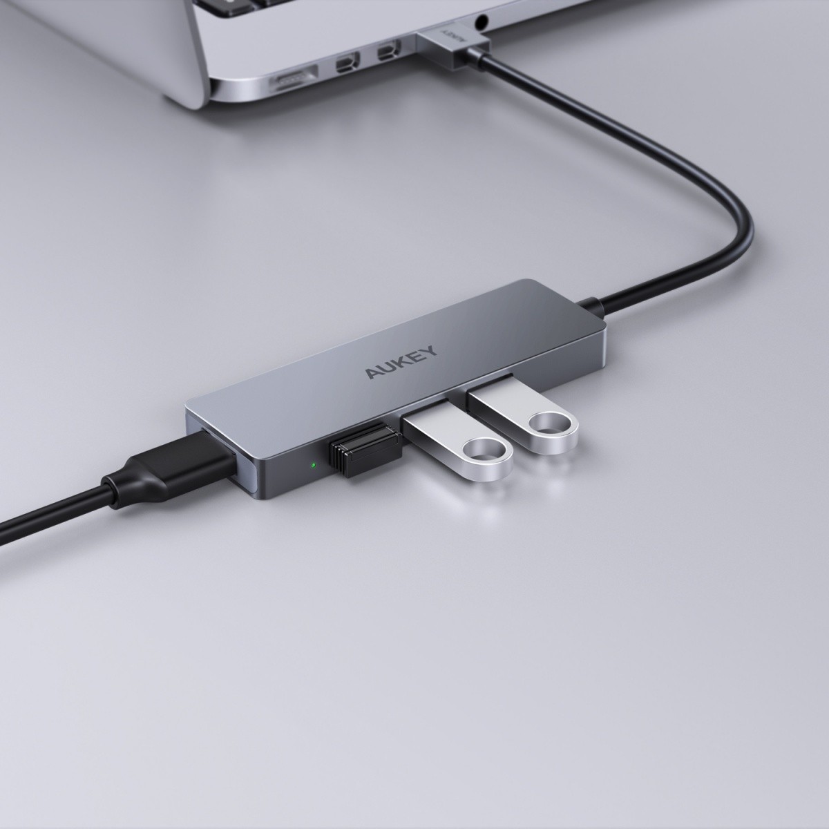 Aluminijast USB-A HUB CB-H36, Ultra Slim, 4v1, 4xUSB 3.0, 5Gbps 2