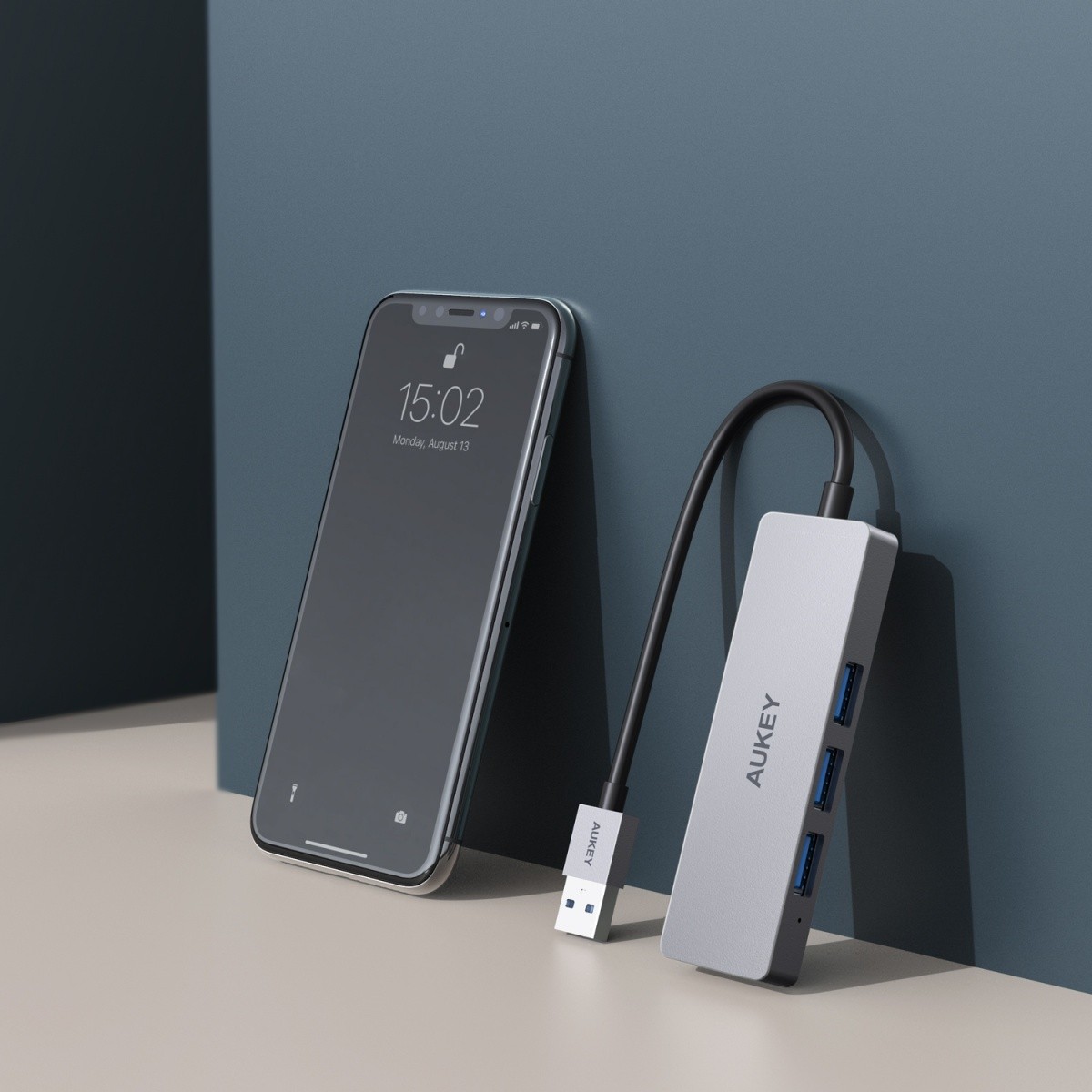 Aluminijast USB-A HUB CB-H36, Ultra Slim, 4v1, 4xUSB 3.0, 5Gbps 6