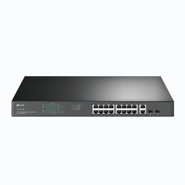 TP-LINK SG1218MP Switch, 16x GE PoE+, 2x GE, 2x SFP